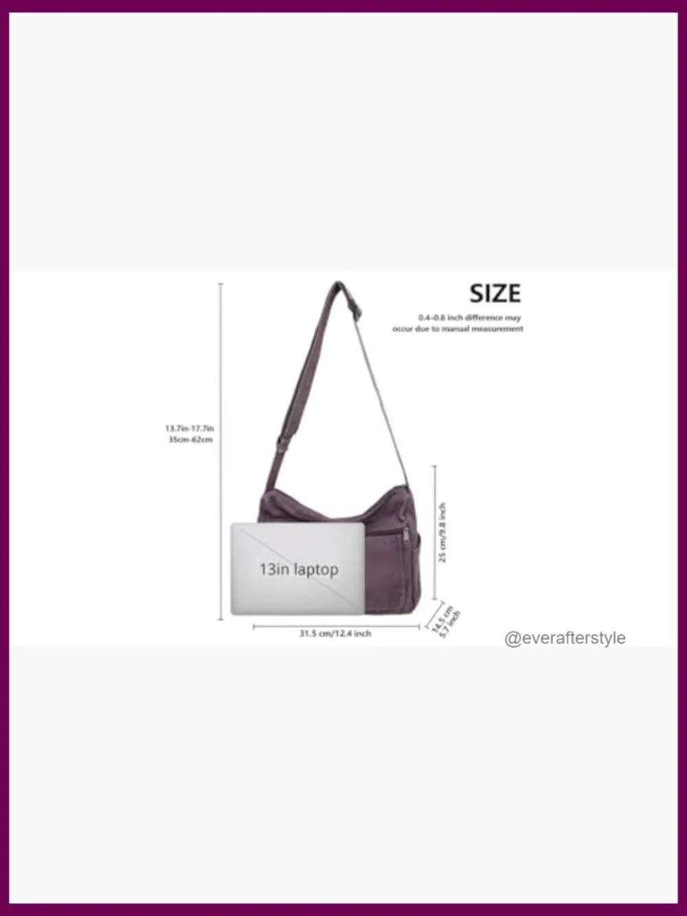 Canvas Messenger Bag with Multiple Pockets Crossbody Tote